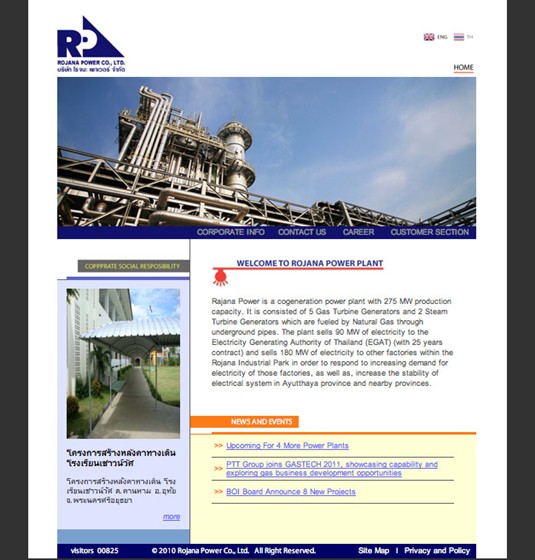 Websites: RojanPower Power Plant